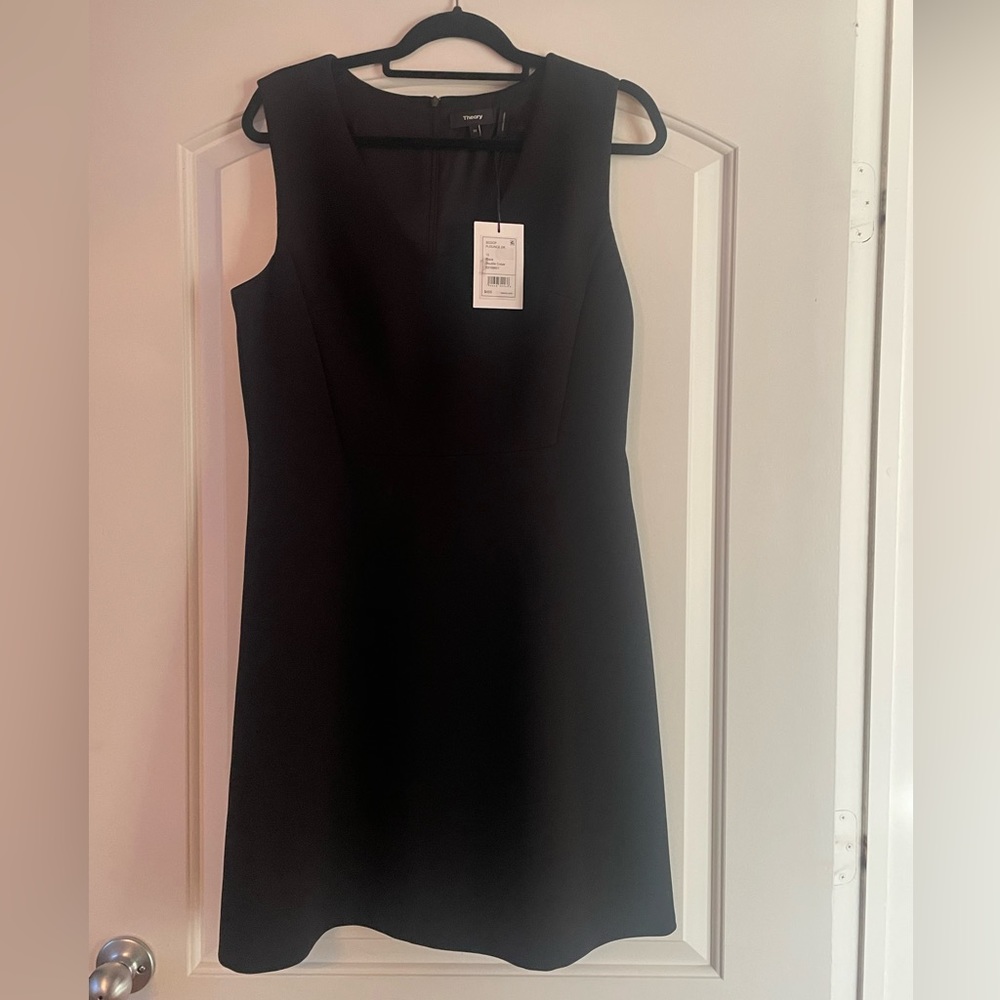 Theory A Line “Scoop Flounce” Dress Size 12 NWT